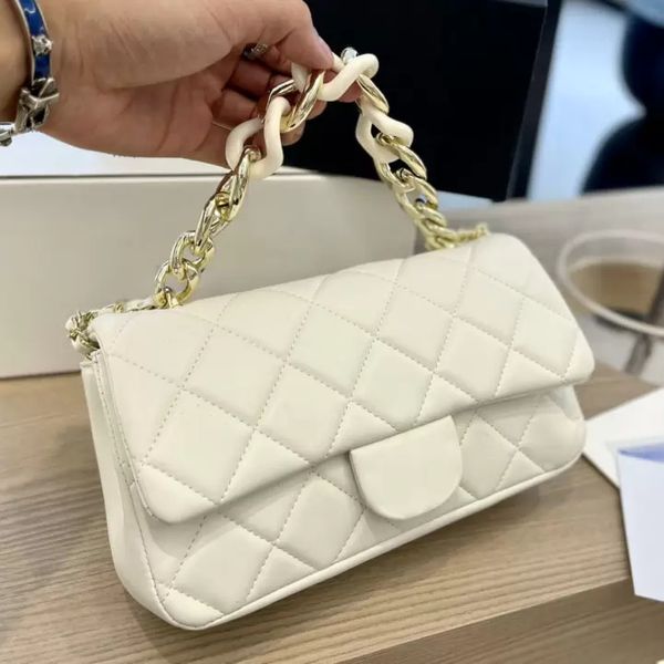 ly thick chain totes bags vintage lambskin classic quilted plaid gold black patchwork hardware chain shoulder crossbody designer luxury ladi
